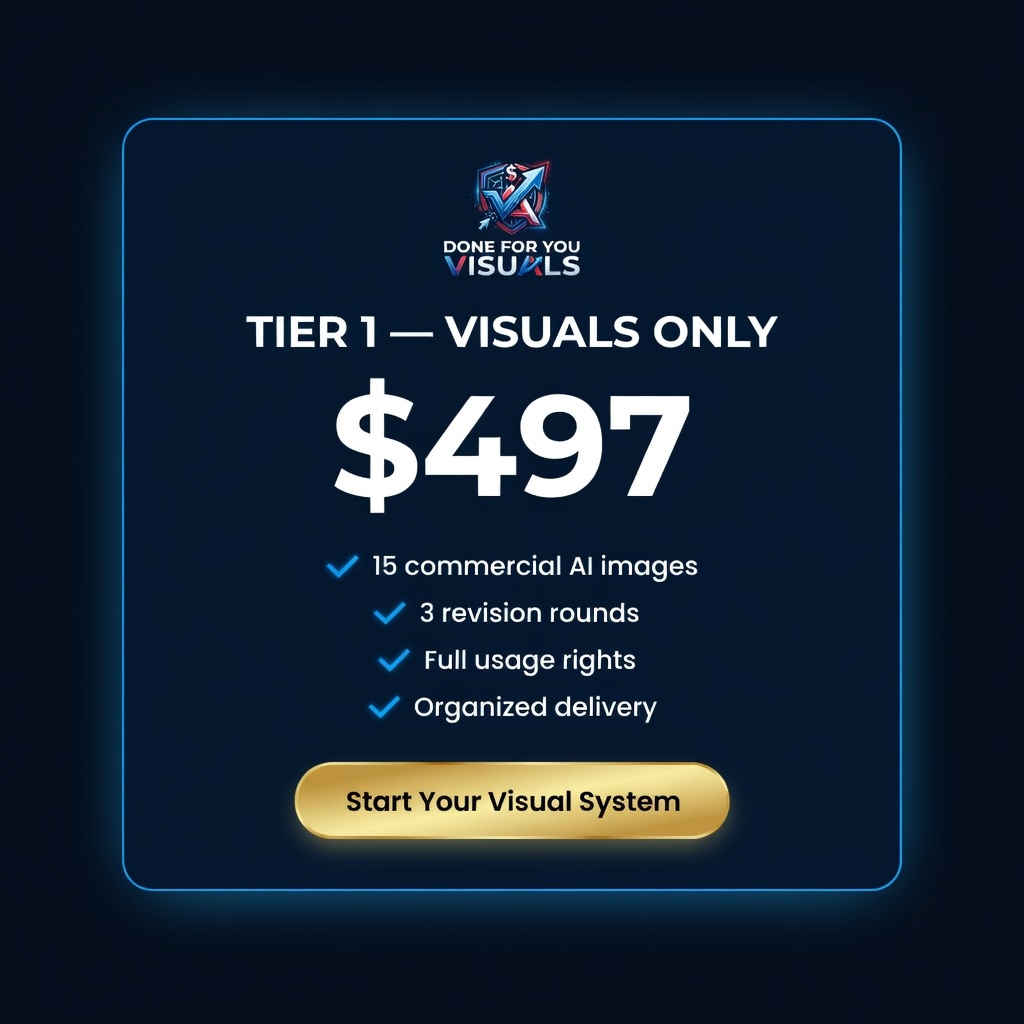 Tier 1 offer card, Visuals Only at $497
